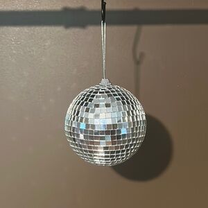 Silver Disco Ball Ornament